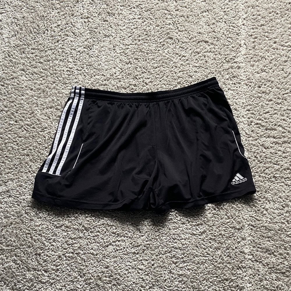 Adidas Women's Black and White Athletic Shorts